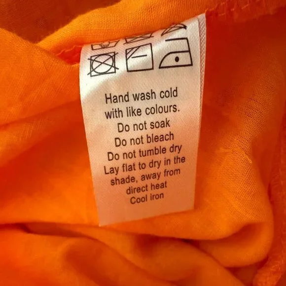 Lioness Eyelet Cutout High Neck Mini Dress Women's XL Orange Lace Party Cocktail - Picture 16 of 16